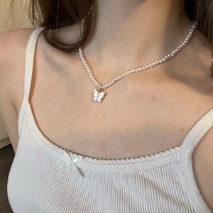Pearl Butterfly Necklace